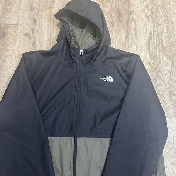 The North Face DryVent Millerton Black Green Full-Zip Lined Rain Jacket Men's XL - Picture 7 of 10